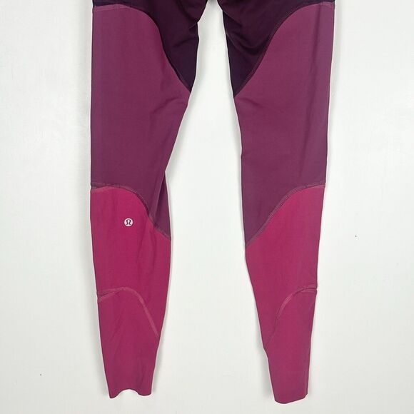 Lululemon Colour Me Ombre Tight 28" Leggings Dark Adobe Blush Berry Violet Red 6 - Picture 8 of 12